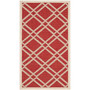 Courtyard Red and Bone 2'7" x 5' Sisal Weave Outdoor Area Rug