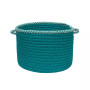 Houndstooth Bright Edge Braided Storage Basket