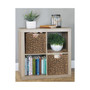 Large Woven Hyacinth Home Storage Basket for Cube Furniture, 2 Pack