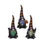 8.6" Battery Operated Lighted Halloween Gnome with Timer Set, 3 Pieces