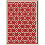 Courtyard Red and Bone 9' x 12' Outdoor Area Rug