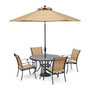 Beachmont II Outdoor 5-Pc. Dining Set (48" Round Table and 4 Dining Chairs), Created for Macy's