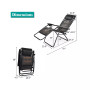 Patio Rattan Zero Gravity Lounge Chair Folding Recliner