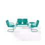 Ridgeland 4 Piece Outdoor Metal Conversation Set