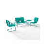 Ridgeland 4 Piece Outdoor Metal Conversation Set