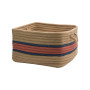 Garden Banded Square Braided Storage Basket