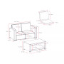 Distribution Adelaide 2 Piece All-Weather Loveseat Patio Set