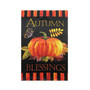 Autumn Blessings and Pumpkin Outdoor Garden Flag, 40" x 28"