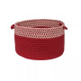 Houndstooth Dipped Braided Storage Basket