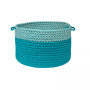 Houndstooth Dipped Braided Storage Basket