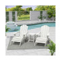 5 Piece Outdoor Adirondack Folding Chair with Ottoman Side Table Set