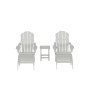 5 Piece Outdoor Adirondack Folding Chair with Ottoman Side Table Set