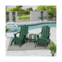 5 Piece Outdoor Adirondack Folding Chair with Ottoman Side Table Set