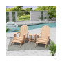 5 Piece Outdoor Adirondack Folding Chair with Ottoman Side Table Set