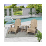 5 Piece Outdoor Adirondack Folding Chair with Ottoman Side Table Set