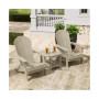 3-Piece Outdoor Folding Adirondack Chair with Side Table Set