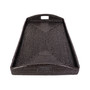 Rattan Rectangular Ottoman Tray with High Handles