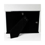 Brushed Silver Metal and Shiny Metal Two Tone Hinged Double Opening Panel - 4" x 6"