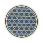 Courtyard Navy and Beige 5'3" x 5'3" Sisal Weave Round Outdoor Area Rug