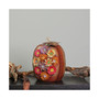 LED Lighted Solar Powered Floral Thanksgiving Table Top Pumpkin