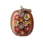 LED Lighted Solar Powered Floral Thanksgiving Table Top Pumpkin