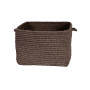 Chunky Natural Wool Square Braided Basket
