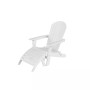 2-Piece Outdoor Folding Adirondack Chair with Footrest Ottoman Set