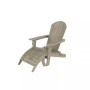 2-Piece Outdoor Folding Adirondack Chair with Footrest Ottoman Set