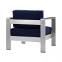 Shore Outdoor Patio Aluminum Armchair Orange