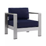 Shore Outdoor Patio Aluminum Armchair Orange