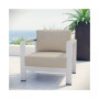 Shore Outdoor Patio Aluminum Armchair Orange