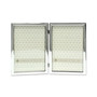 Hinged Double Silver Standard Metal Picture Frame - 5" x 7"