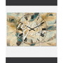 Traditional 3 Panels Metal Wall Clock