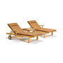Bristol Outdoor Teak 3-Pc. Chaise Set (2 Chaise Lounge and 1 End Table, Created for Macy's