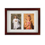 Walnut Wood Double Matted Picture Frame - 4" x 6"