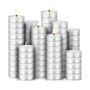 100 Pack Smokeless Unscented Long Burning Tea Lights Candles for Home