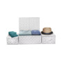 Stackable Woven Tote Basket with Carry Handles & Lid, Set of 3