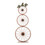 Fall Metal Bicycle Wheel Pumpkin Porch Decor, 33.75''