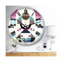 Rainbow Island Oversized Mid-Century Wall Clock - 36" x 28" x 1"