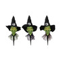 Smirking Witch Halloween 3 Piece Pathway Markers Set