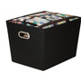 Large Decorative Storage Bin with Handles