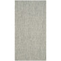 Courtyard Gray and Turquoise 2'7" x 5' Sisal Weave Outdoor Area Rug