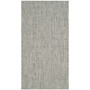 Courtyard Gray and Turquoise 2'7" x 5' Sisal Weave Outdoor Area Rug