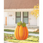 37.75" H Fall Metal Embossed Glitter Pumpkin Yard Stake