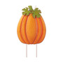 37.75" H Fall Metal Embossed Glitter Pumpkin Yard Stake