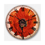 Floral Oversized Round Metal Wall Clock
