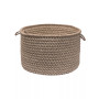 Natural Wool Houndstooth Braided Basket