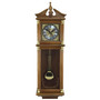Clock Collection 34.5" Antique Chiming Wall Clock with Roman Numerals