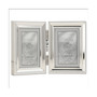 Metal Double Picture Frame with Inner Beading, 2.5" x 3.5"