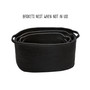 Set of 3 Black Cotton Coil Baskets